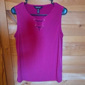 Ellen Tracy Women's Magenta Tank Top